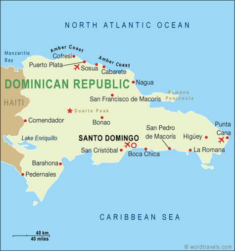 dominican republic cities map